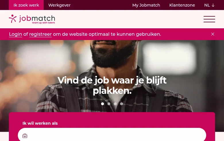 Jobmatch screenshot Jobmatch job board platform screenshot showing job search interface