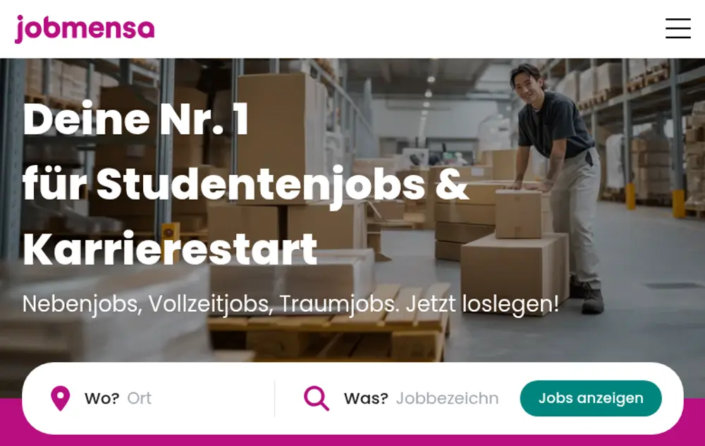 jobmensa screenshot jobmensa job board platform screenshot showing job search interface
