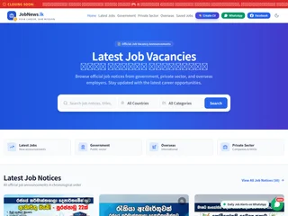 JobNews.lk platform preview JobNews.lk platform preview