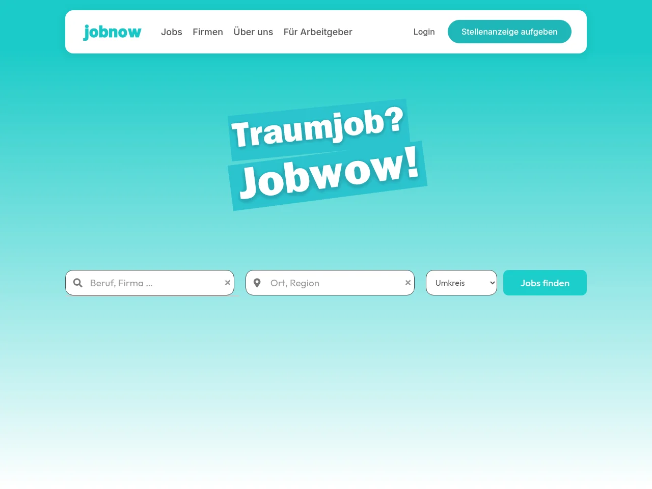 Jobwow screenshot Jobwow job board platform screenshot showing job search interface