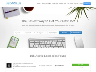 Jobpal.lk platform preview Jobpal.lk platform preview