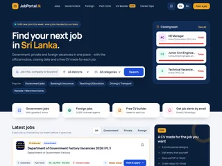 JobPortal LK screenshot preview JobPortal LK screenshot preview