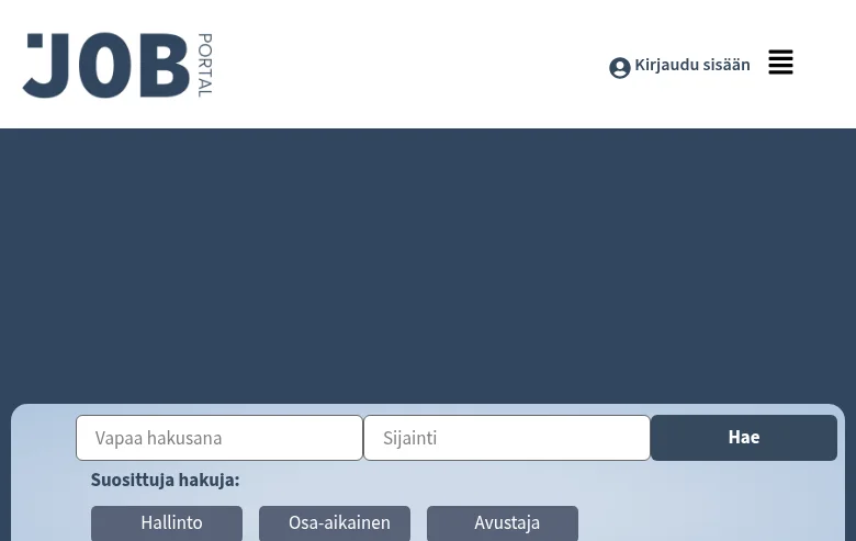 Jobportal screenshot Jobportal job board platform screenshot showing job search interface