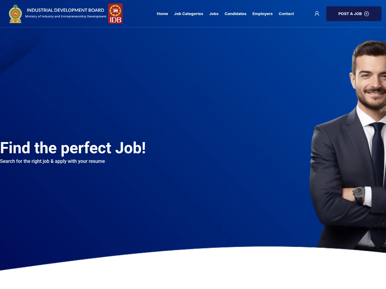 IDB – Job Portal job board platform screenshot showing job search interface