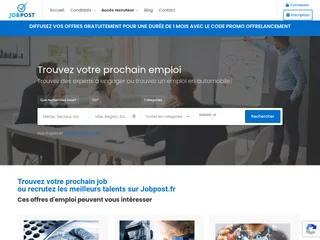 Jobpost.fr platform preview Jobpost.fr platform preview