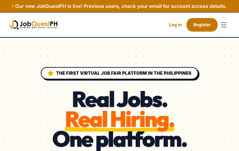 JobQuestPH screenshot JobQuestPH job board platform screenshot showing job search interface
