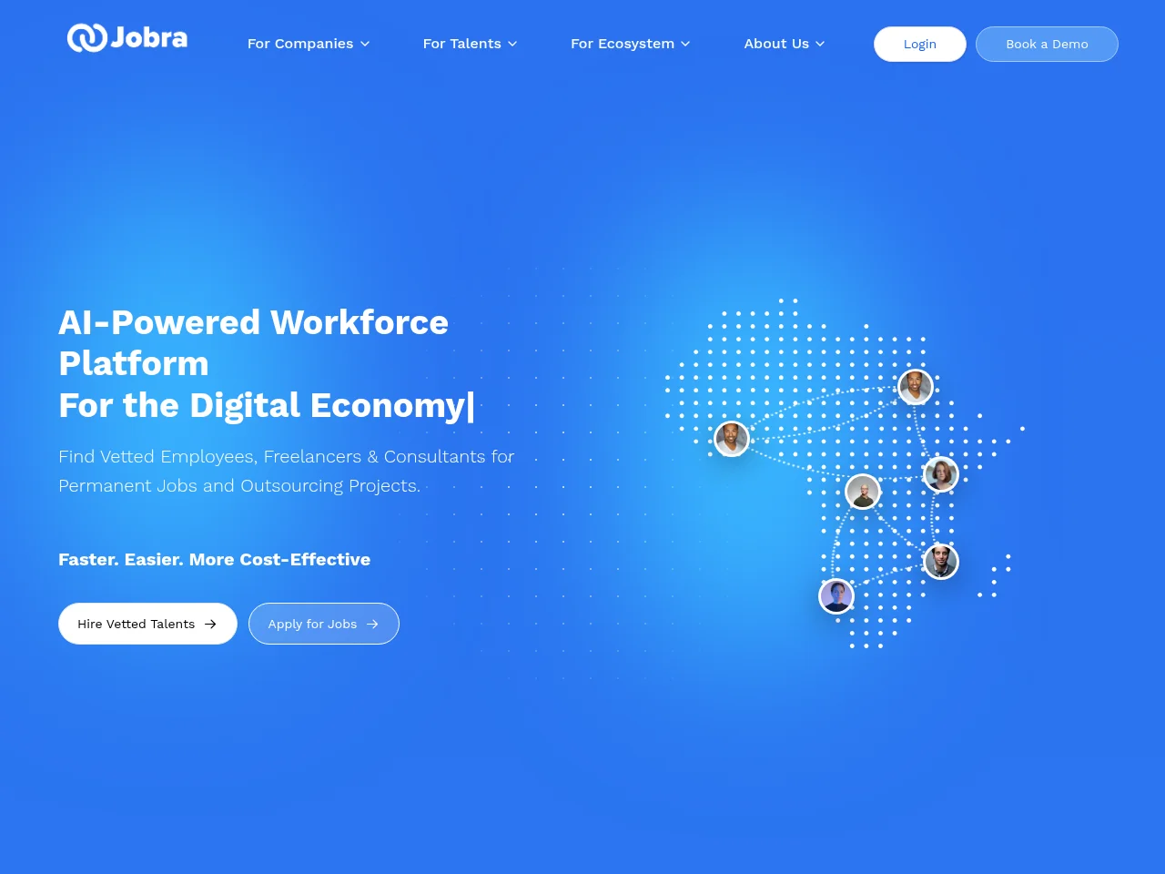 Jobra screenshot Jobra job board platform screenshot showing job search interface