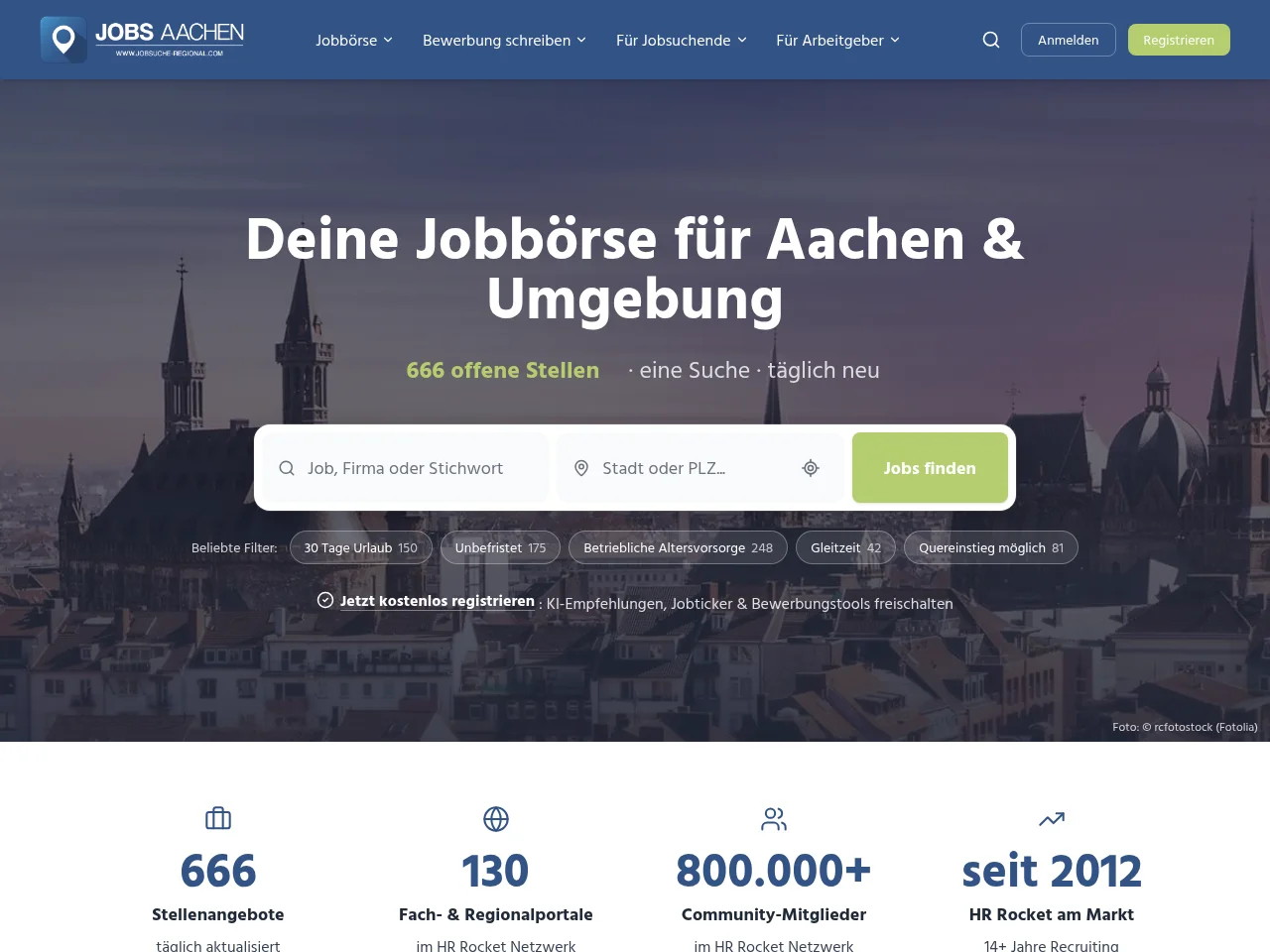 Jobs Aachen screenshot Jobs Aachen website screenshot
