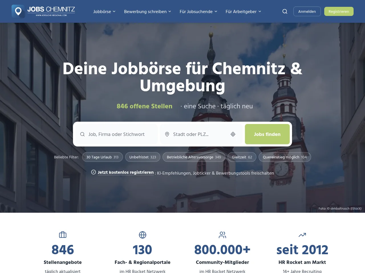 Jobs Chemnitz website screenshot