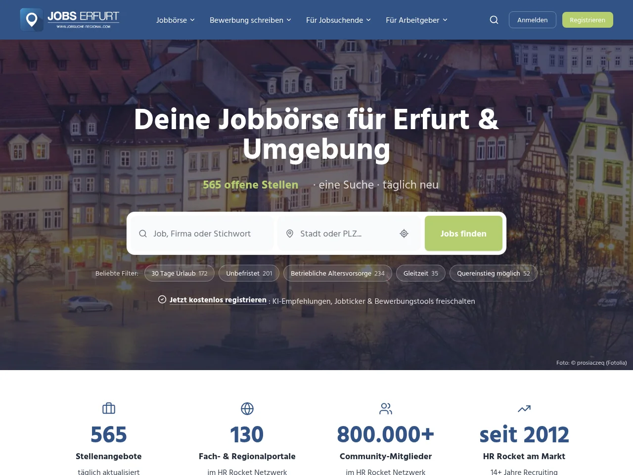 Jobs Erfurt screenshot Jobs Erfurt website screenshot
