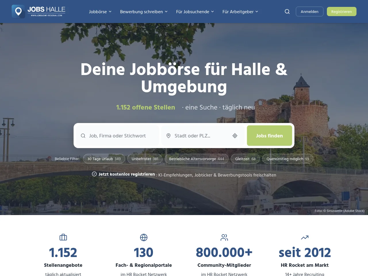 Jobs Halle screenshot Jobs Halle website screenshot