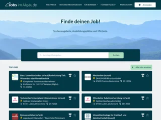 Jobs-im-Allgäu platform preview