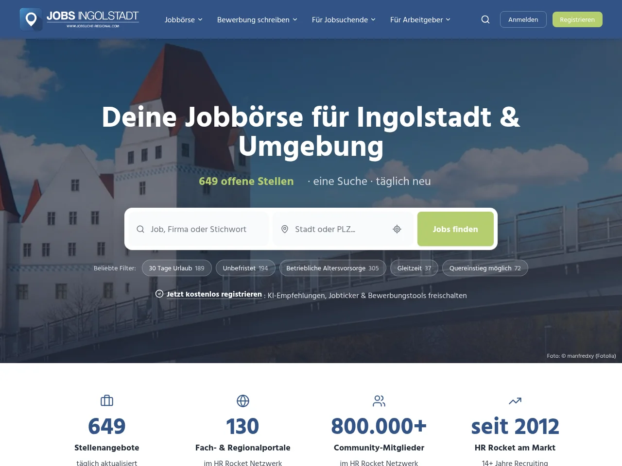Jobs Ingolstadt screenshot Jobs Ingolstadt website screenshot