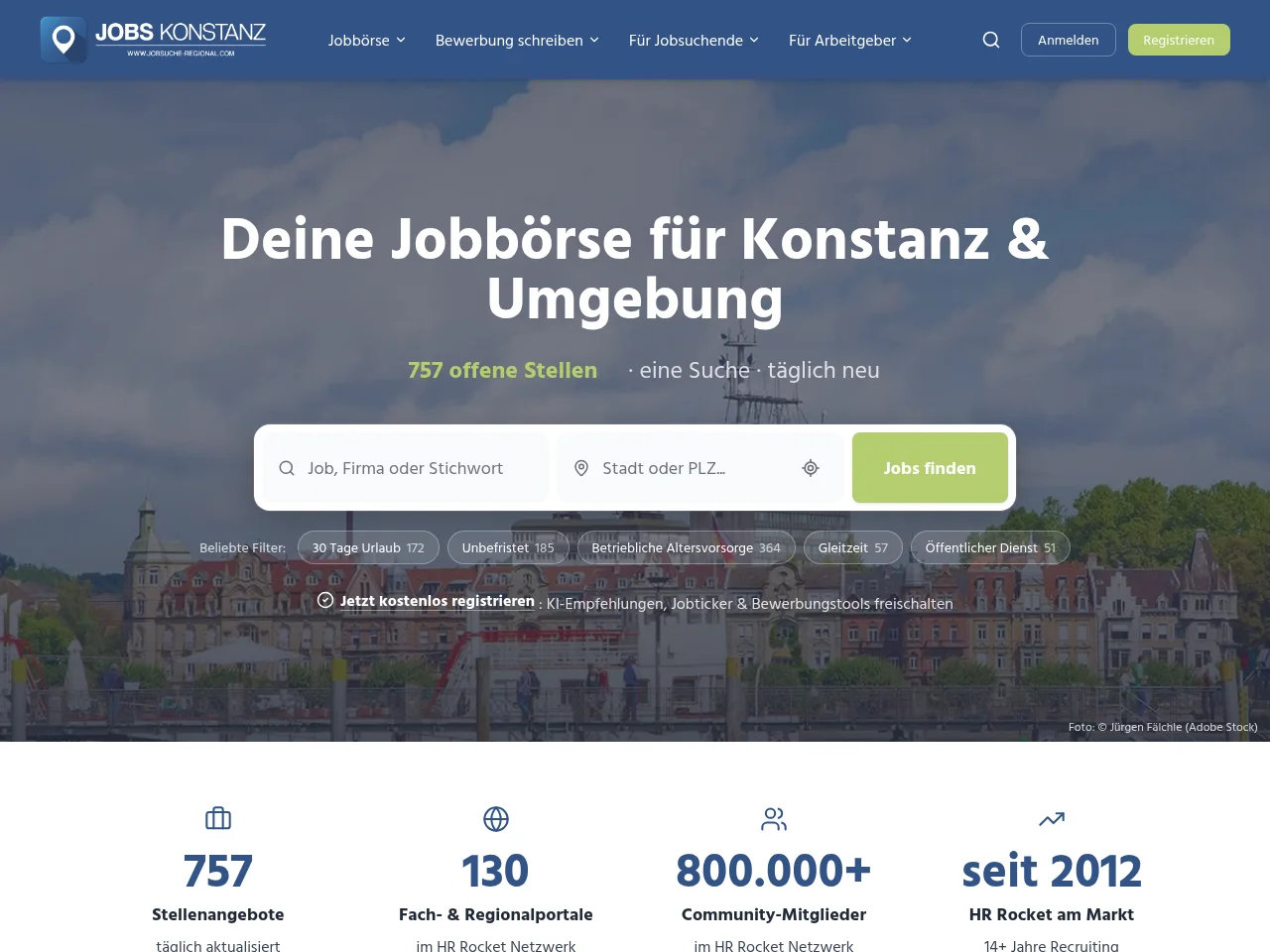 Jobs Konstanz website screenshot