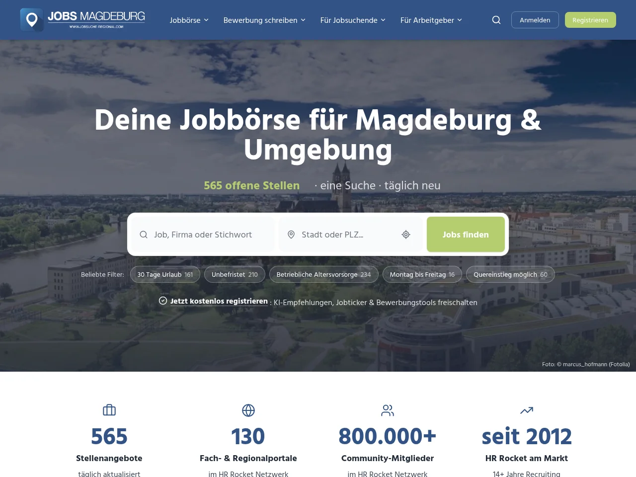 Jobs Magdeburg screenshot Jobs Magdeburg website screenshot