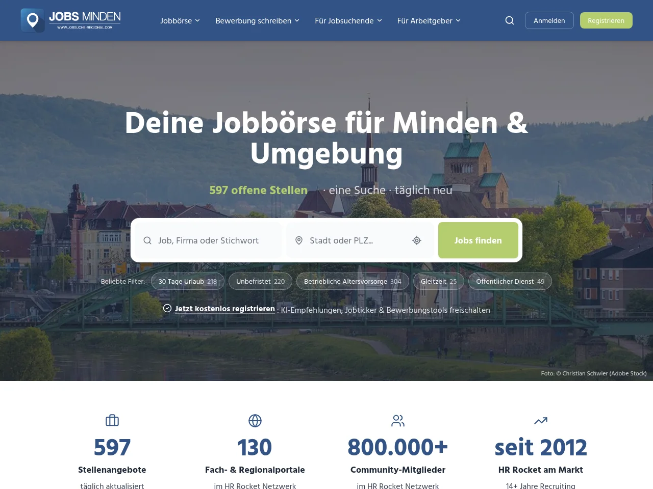 Jobs Minden screenshot Jobs Minden website screenshot