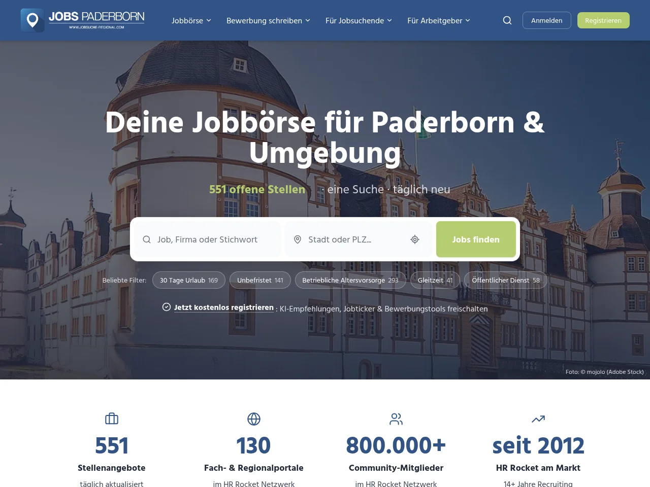 Jobs Paderborn screenshot Jobs Paderborn website screenshot