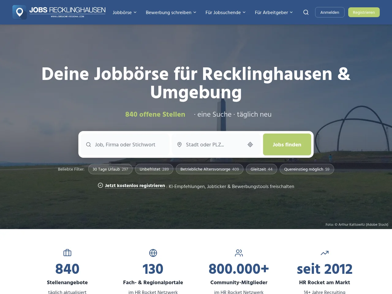Jobs Recklinghausen website screenshot
