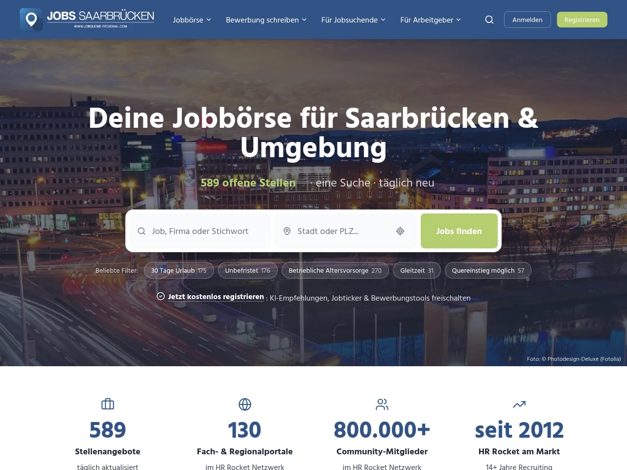 Jobs Saarbrücken screenshot Jobs Saarbrücken website screenshot