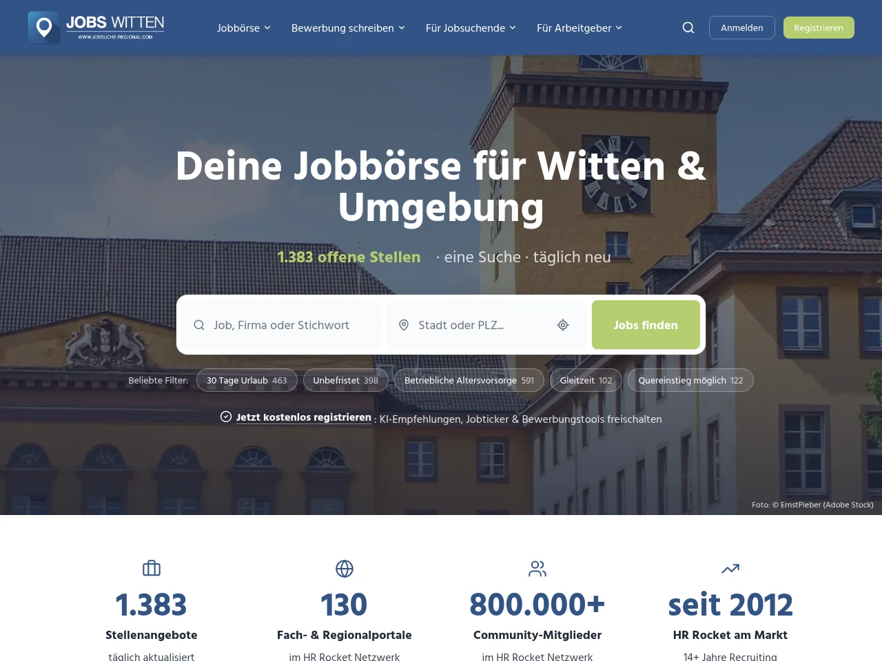 Jobs Witten website screenshot