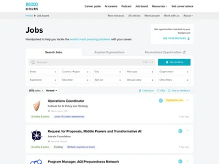80,000 Hours Job Board screenshot preview