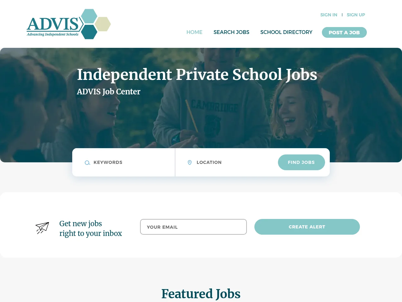ADVIS Job Board screenshot ADVIS Job Board job board platform screenshot showing job search interface