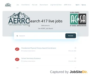 AERRC Job Board platform preview