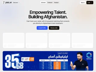 Jobs.af platform preview