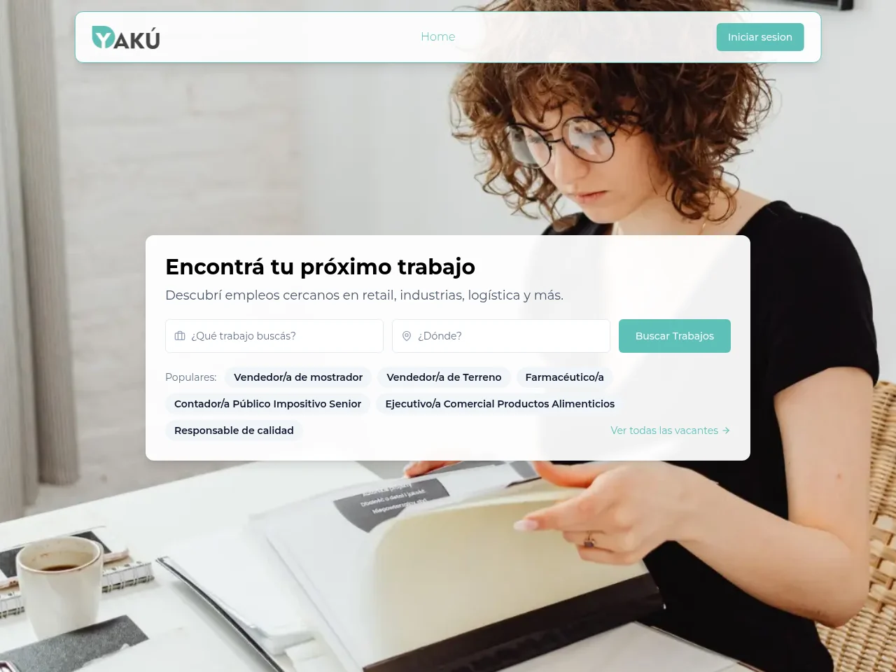 Portal de Empleos job board platform screenshot showing job search interface