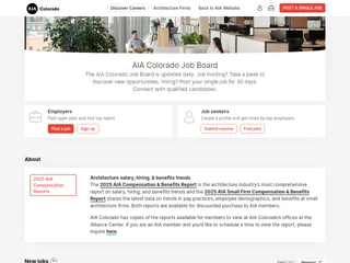 AIA Colorado Job Board platform preview AIA Colorado Job Board platform preview