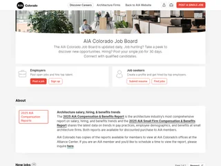 AIA Colorado Job Board screenshot preview