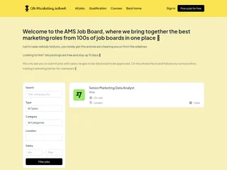 Alt Marketing School Job Board screenshot preview Alt Marketing School Job Board screenshot preview