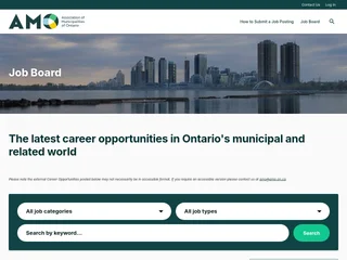 AMO Job Board platform preview