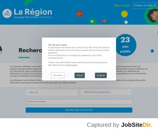 Auvergne-Rhône-Alpes Orientation Jobs platform preview