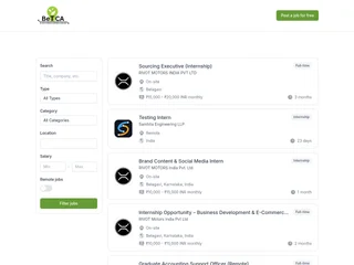 BeTCA Job Portal screenshot preview BeTCA Job Portal screenshot preview