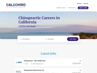 CalChiro Job Board screenshot preview