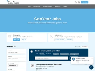 CapYear Jobs platform preview