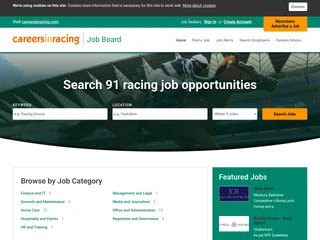 Careersinracing Job Board platform preview