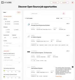 GitJobs platform preview