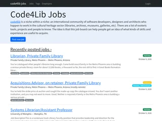 Code4Lib Job Board platform preview Code4Lib Job Board platform preview