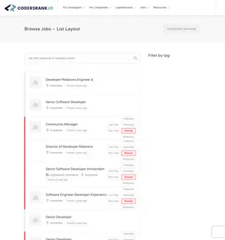 CodersRank Job Portal platform preview
