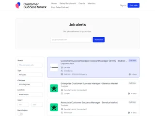 Customer Success Snack Jobs screenshot preview