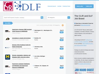 CLIR+DLF Job Board screenshot preview
