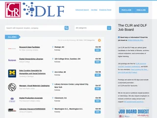 CLIR+DLF Job Board platform preview CLIR+DLF Job Board platform preview