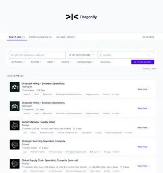 Dragonfly Job Board platform preview