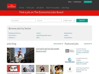 Jobs.Economist.com screenshot preview