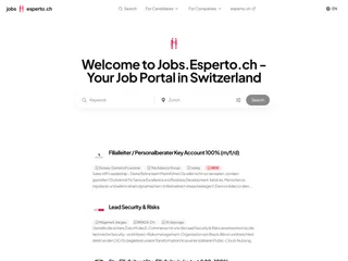 Jobs.Esperto.ch platform preview
