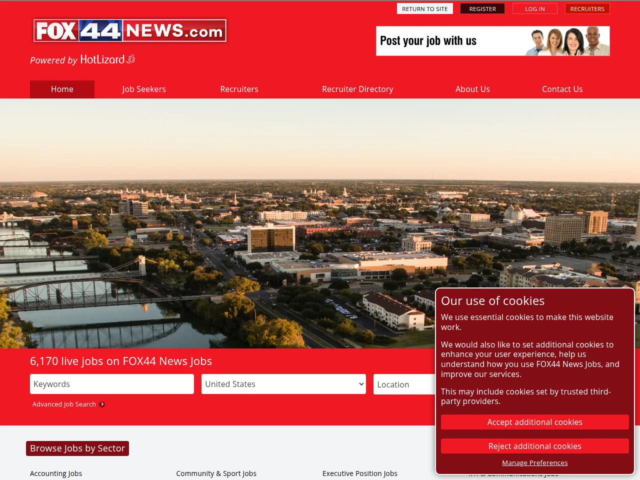 FOX44 News Jobs website screenshot