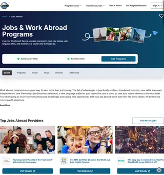 GoAbroad Jobs platform preview