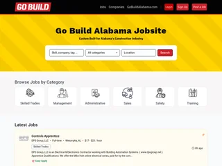 Go Build Alabama Job Board platform preview